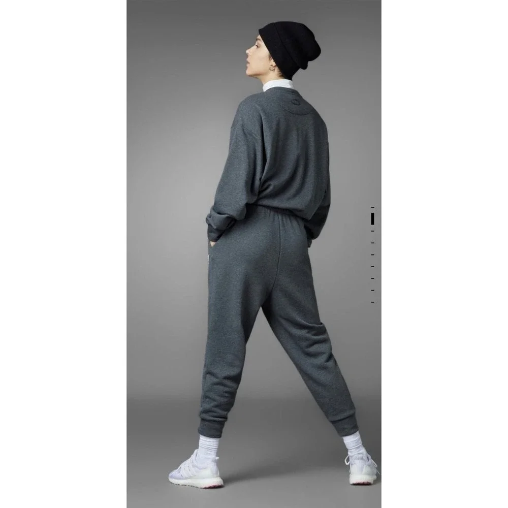 Adidas Womens Valentines Day Jumpsuit Size S Dark Grey Heather Cozy Lounge‎